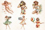 Summer Pin-up Girl Sublimation Bundl, an Illustration by DreamCafeArt (Thumbnail 3 of 9)