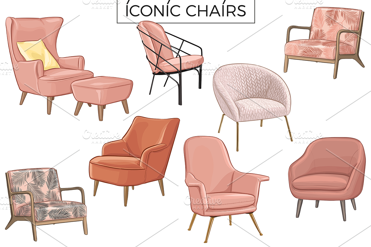Armchair VECTOR illustrations, a Graphic by Natalka Dmitrova art (Photo 9 of 19)
