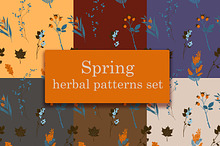 Spring herbal pattern set by  in Graphics