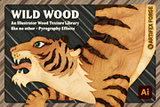 Wood Textures & Pyrography Effects, a Layer Style Add-On by The Artifex Forge (Thumbnail 1 of 16)