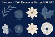 Blue & Gold Christmas Clipart, an Animal Illustration by The Audacious Brush (Thumbnail 2 of 16)