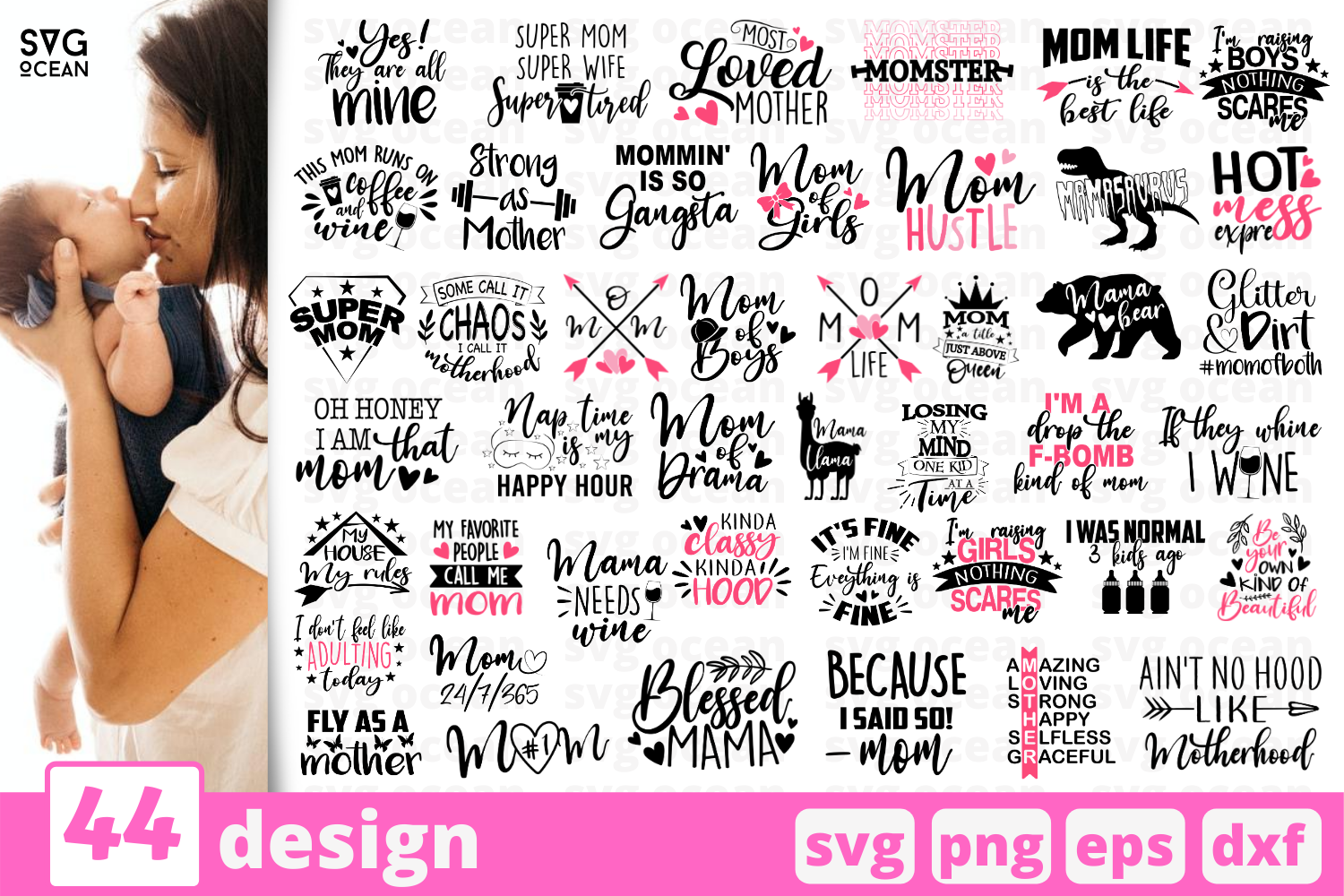 Mom Life SVG Bundle, an Illustration by svgocean