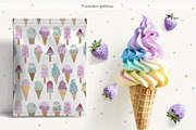 Ice Cream Summer Vector Clipart, a Decorative Illustration by Jenny Quince (Thumbnail 6 of 10)