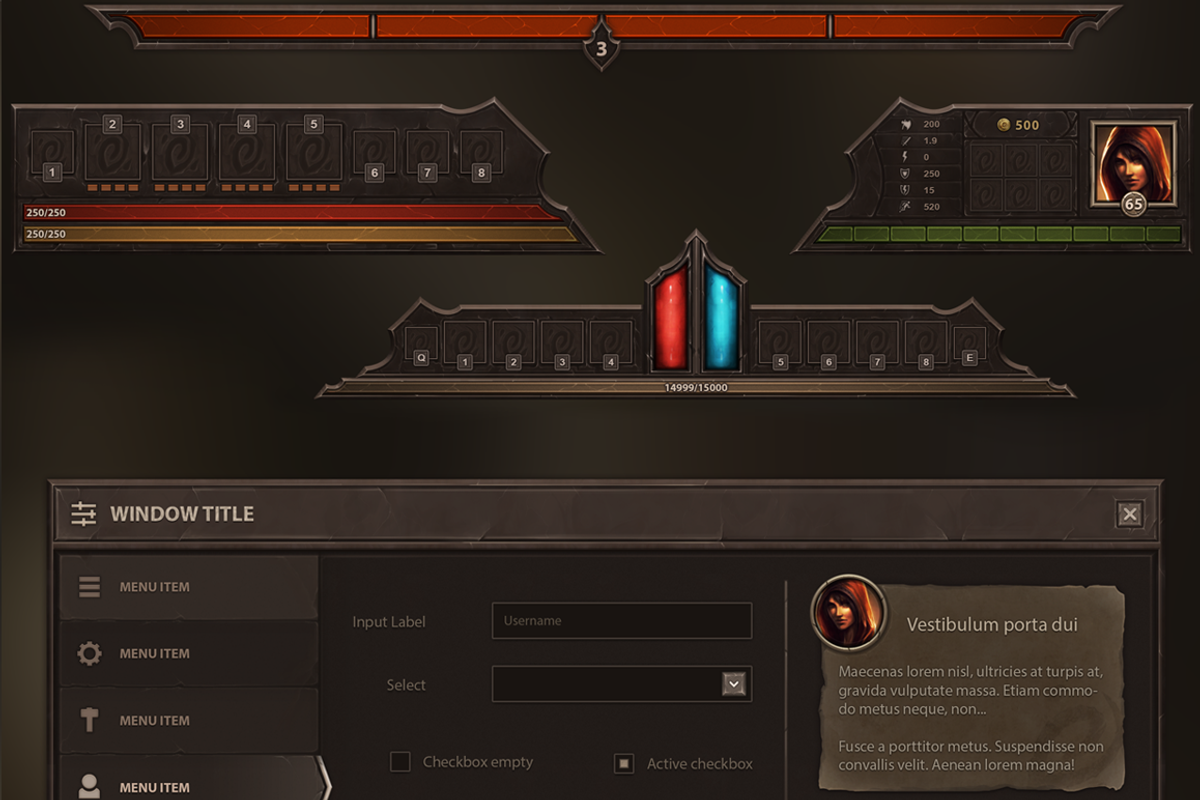Burnblade UI, a Graphic by EvilSystem (Photo 3 of 11)