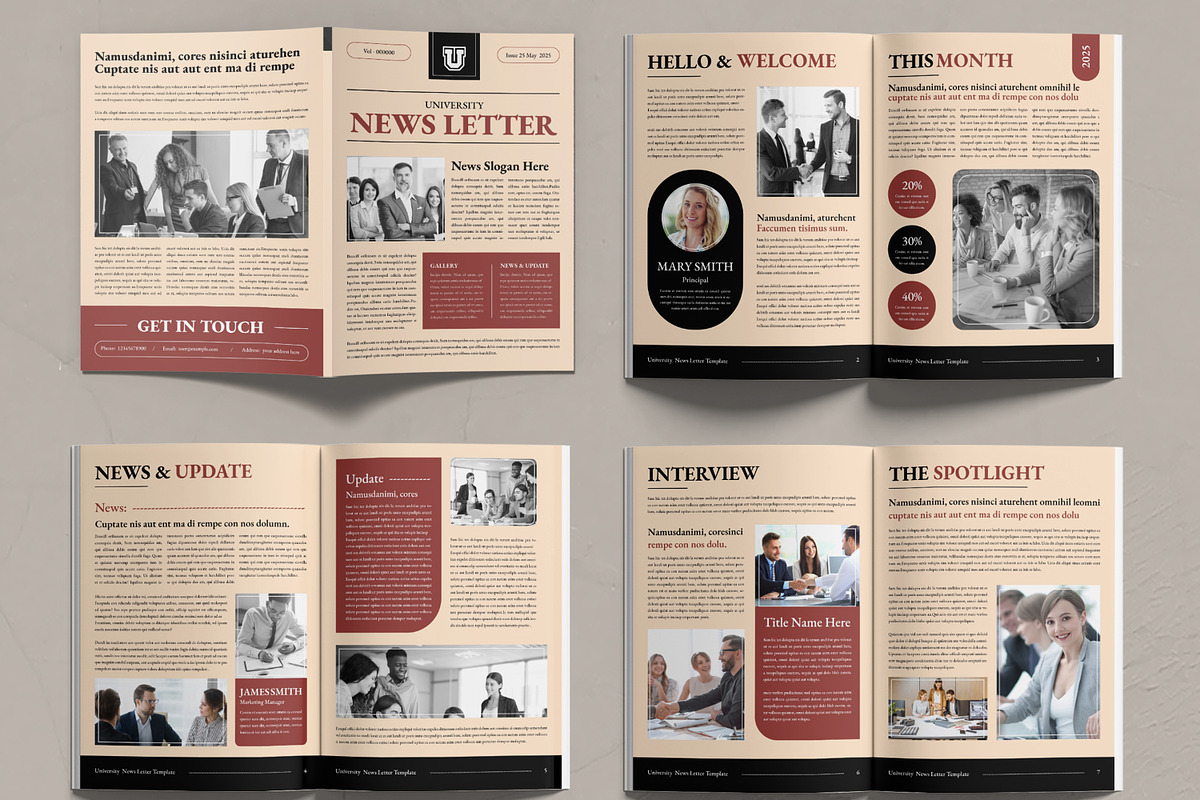 Business Newsletter Layout Template