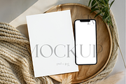 Wedding Invite Card & iPhone Mockup, an Advertising Mockup by TatiMockup (Thumbnail 1 of 3)