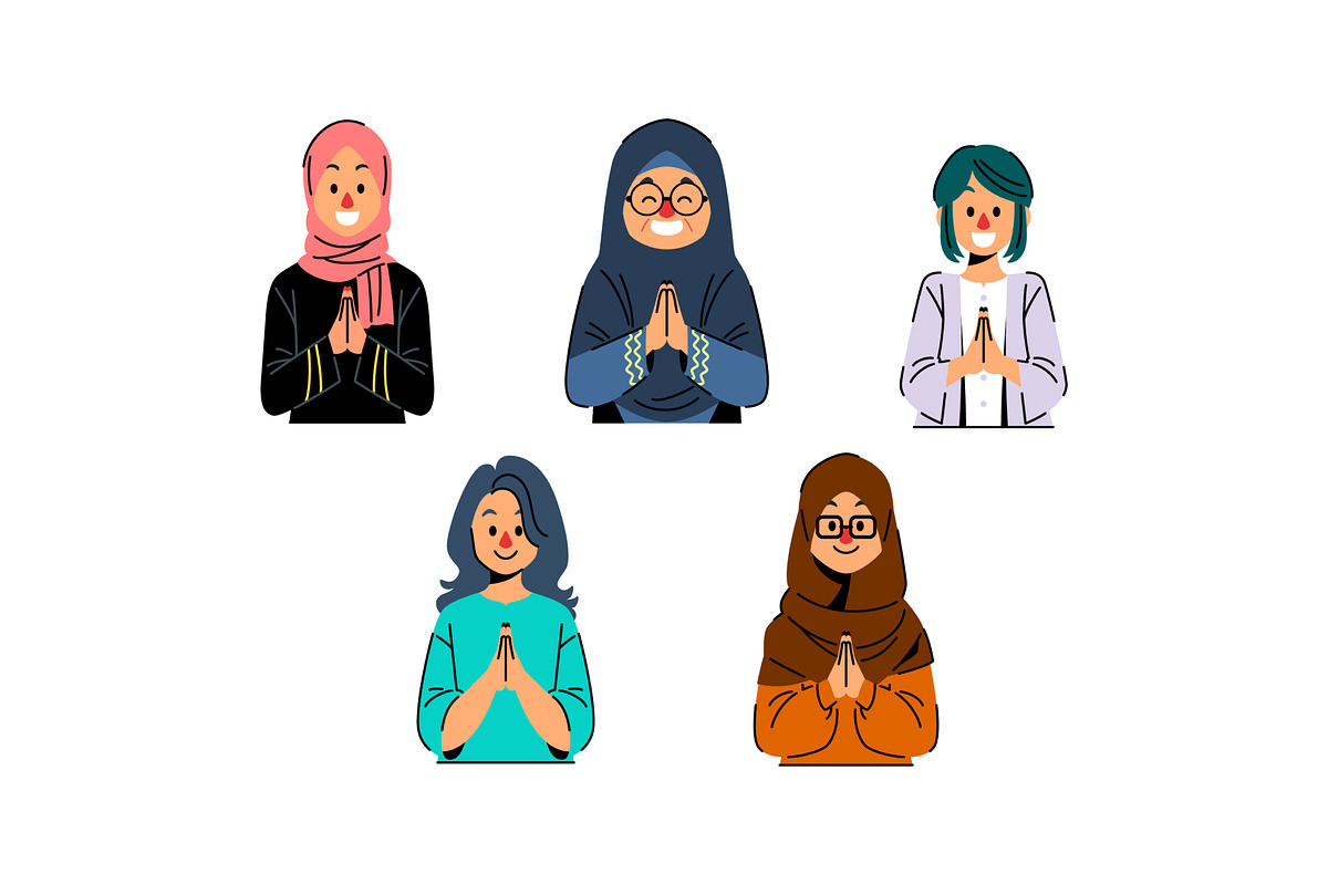 Eid Character Doodle Illustration, a Person Illustration by SLAB! Design (Photo 3 of 3)