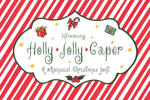 Whimsical Handdrawn Holly Jolly Font