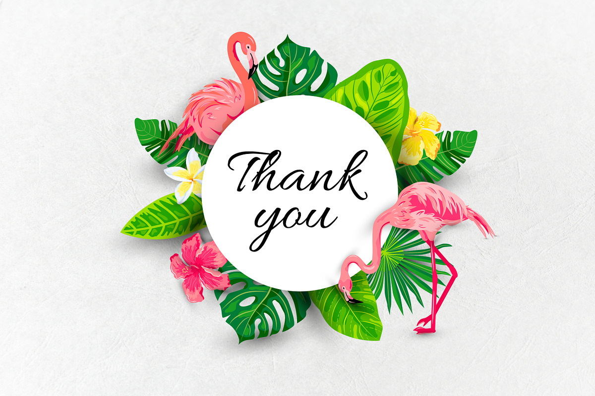 Tropical flamingo, vector., an Illustration by VaraNa Art (Photo 14 of 14)