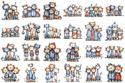 Whimsical Christmas Cat Clipart, an Illustration by Daily.Designs (Thumbnail 5 of 5)