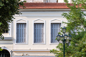 Shutters on the windows in Athens area Plaka, an Architecture Photo by Anna Bogush