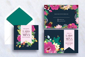 Wedding Flower Invitation Card