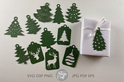 Christmas gift tag SVG cut files, an Object Graphic by Artisan Craft (Thumbnail 2 of 5)