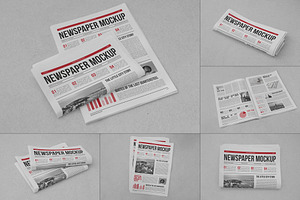 Newspaper Mock-up, an Advertising Mockup by zippypixelstudio