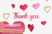 Lovely Hearts Watercolor Clipart, a Decorative Illustration by LeMagiqueBoutique (Thumbnail 6 of 6)