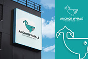 Anchor Whale Logo Template, a Branding & Logo Template by Logo Lab (Thumbnail 1 of 4)
