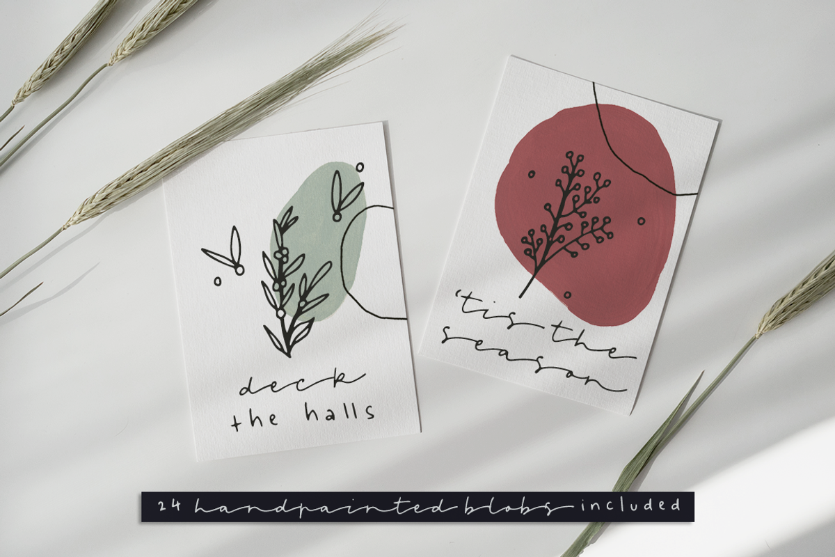 Leaves and Twigs font trio & extras, a Script Font by Ana's Fonts (Photo 14 of 17)