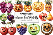 Halloween Fruit Mash-Up Clipart, an Illustration by DreamArtGraphic (Thumbnail 1 of 5)