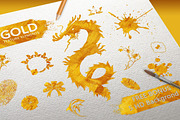 Gold texture elements, a Texture Graphic by VL Shop (Thumbnail 1 of 12)