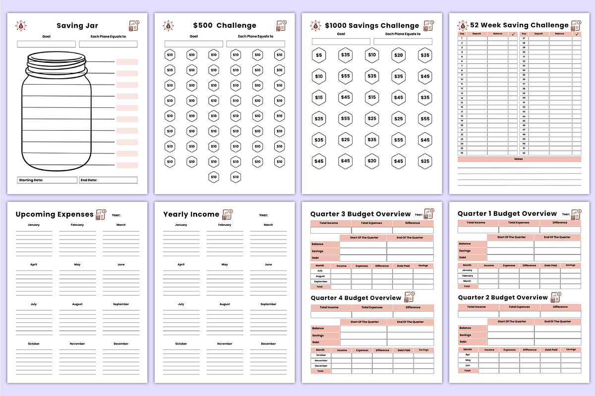 2026 Budget Planner Bundle, a Stationery Template by Mustafiz (Photo 4 of 6)