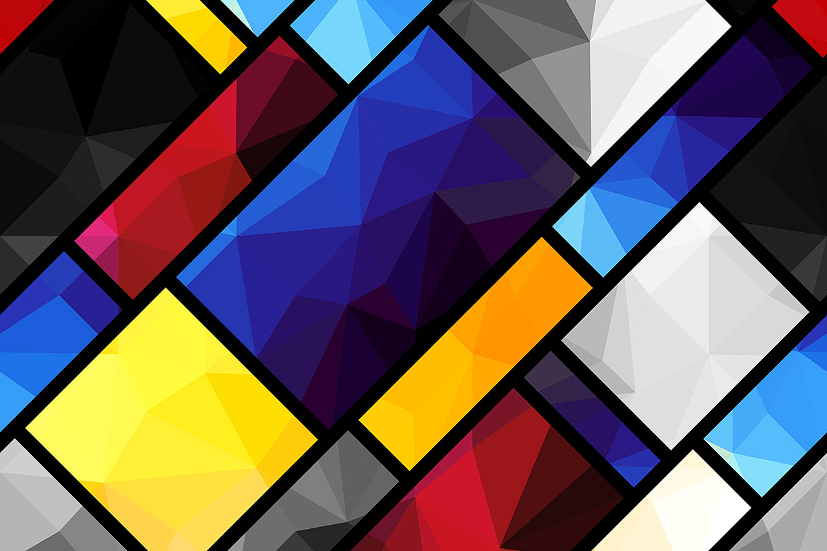Piet Mondrian style patterns