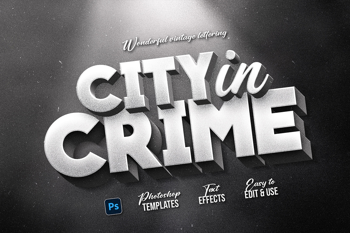 Vintage Movie Title Effects Bundle, a Design Template by Andrew Skoch Design (Photo 3 of 14)