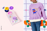 Cool Kid: 90s Graphic & Pattern Set, an Animal Illustration by AlekseliArt (Thumbnail 12 of 13)