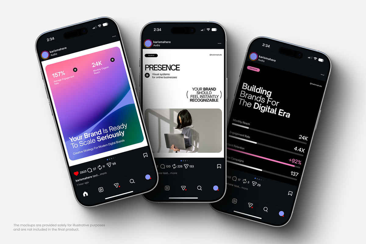 Digital Aura Social Media Kit, a Social Media Template by Karisma Studio (Photo 3 of 10)