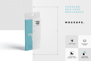 Package Box Mockup -Rectangle Hanger