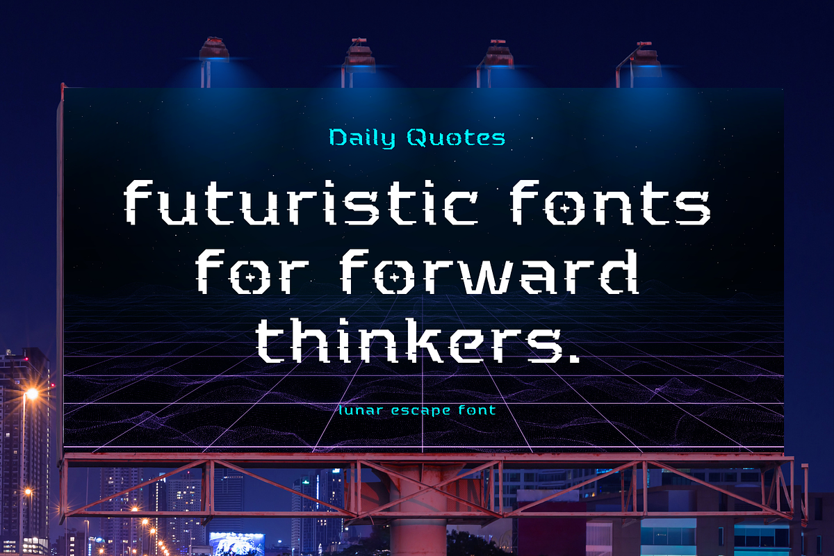 Lunar Escape - Scifi Font, a Sans Serif Font by Sronstudio (Photo 7 of 12)
