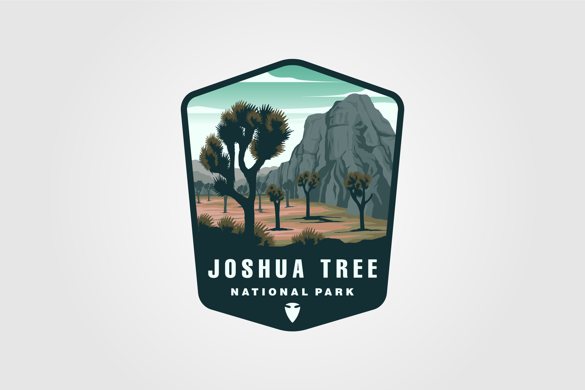 joshua tree vector patch logo design