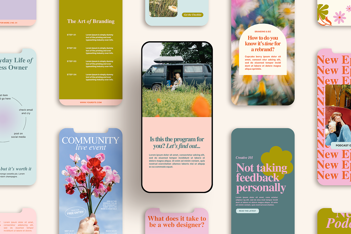 Colorful Social Media Templates, a Social Media Template by Brand & Bloom (Photo 8 of 12)