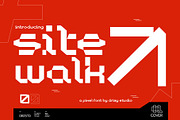 Sitewalk – Futuristic Pixel Font, a Sans Serif Font by Drizy (Thumbnail 1 of 9)