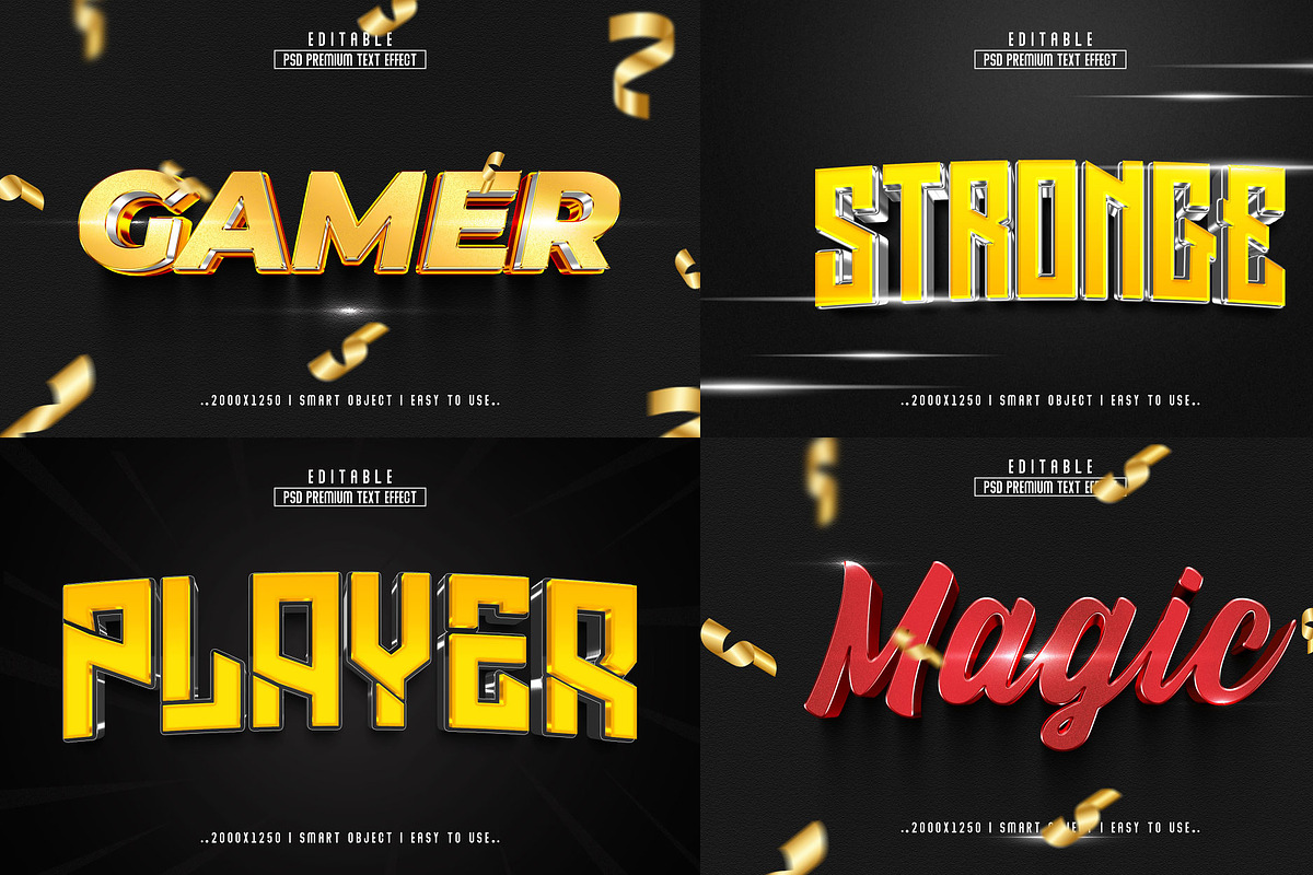 3D Luxury Editable Text Effect Style, a Layer Style Add-On by Md Jahidul99 (Photo 6 of 10)