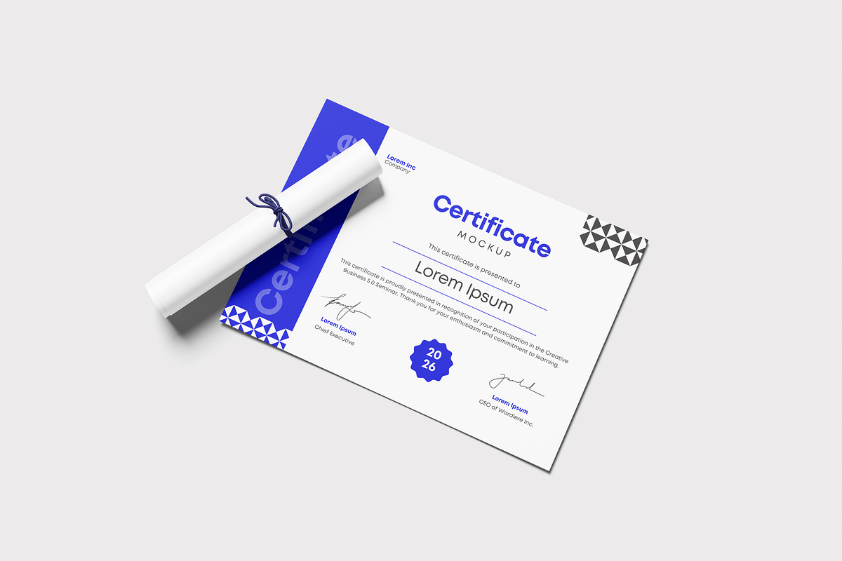 Certificate Mockup, a Packaging Mockup by Hazzpro_Std (Photo 3 of 5)