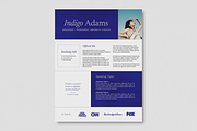 Indigo Speaker Sheet Canva Template, a Templates & Theme by Regent Parkette (Thumbnail 1 of 2)