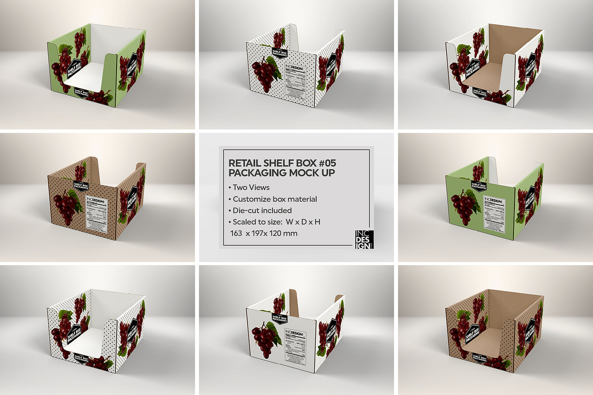 Retail Shelf Box Packaging Mockups1, a Packaging Mockup by INCDesign (Photo 17 of 32)
