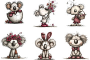 Whimsical Easter Koala Clipart, an Illustration by Designking (Thumbnail 7 of 7)