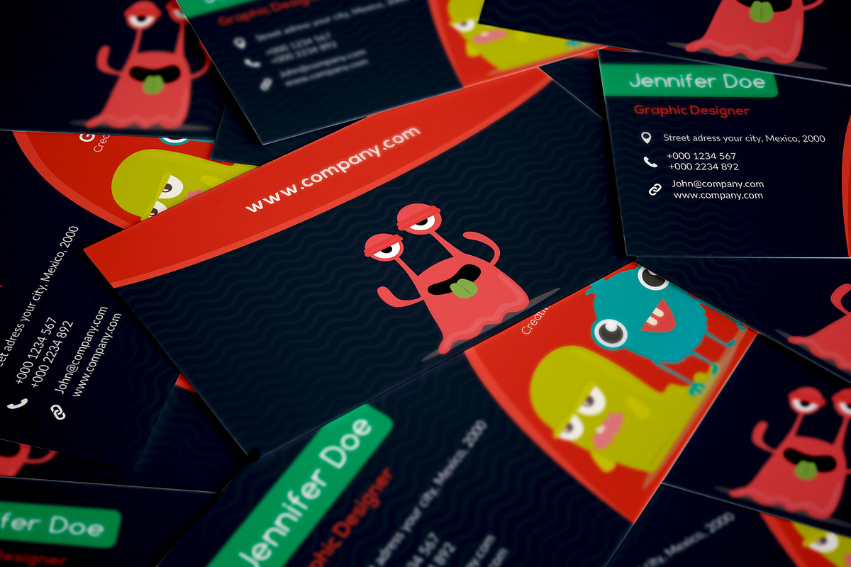 Business Card Monsters, a Business Card Template by DesignsStore (Photo 2 of 2)
