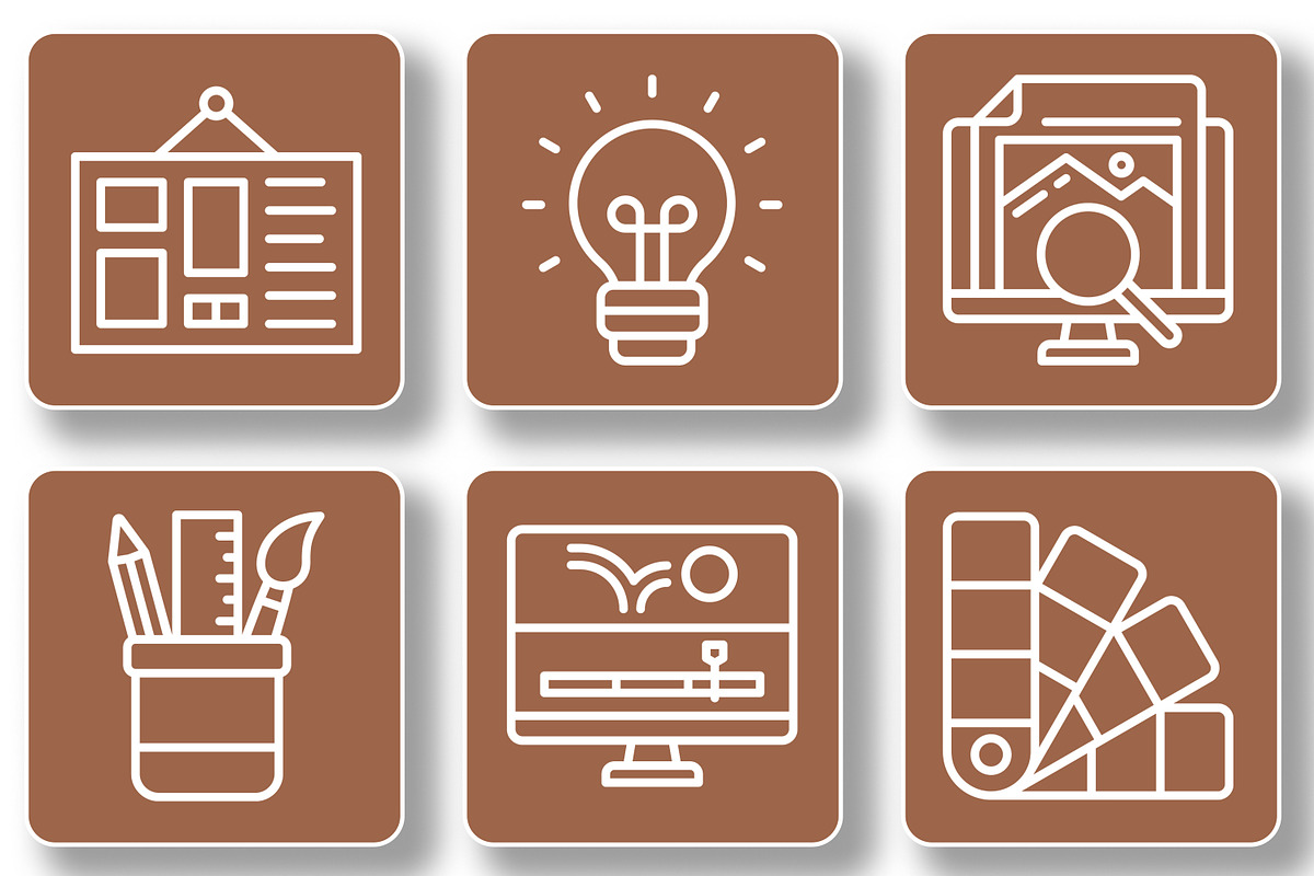 Art and Design Icon Pack, an Outline Icon by Tekuni (Photo 8 of 10)