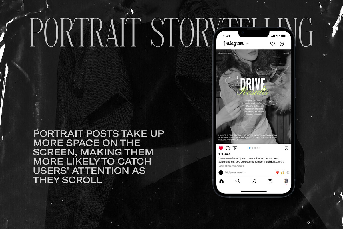 Portrait Instagram Templates, a Social Media Template by Digital&Chic