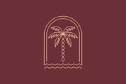 Palm Beach Tree Boho Style Logo, a Branding & Logo Template by Signatoro (Thumbnail 3 of 3)