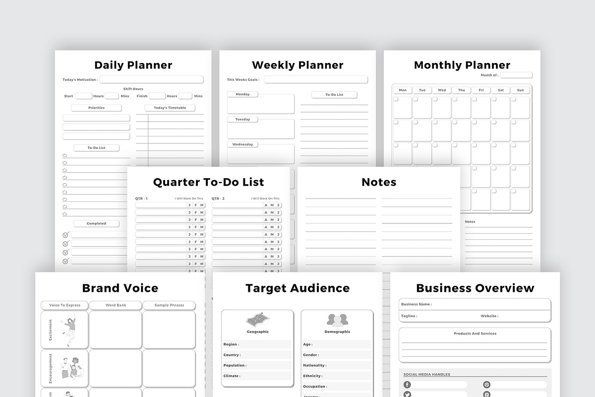 Canva Ultimate Planner Bundle Vol.30, a Stationery Template by Amit Debnath