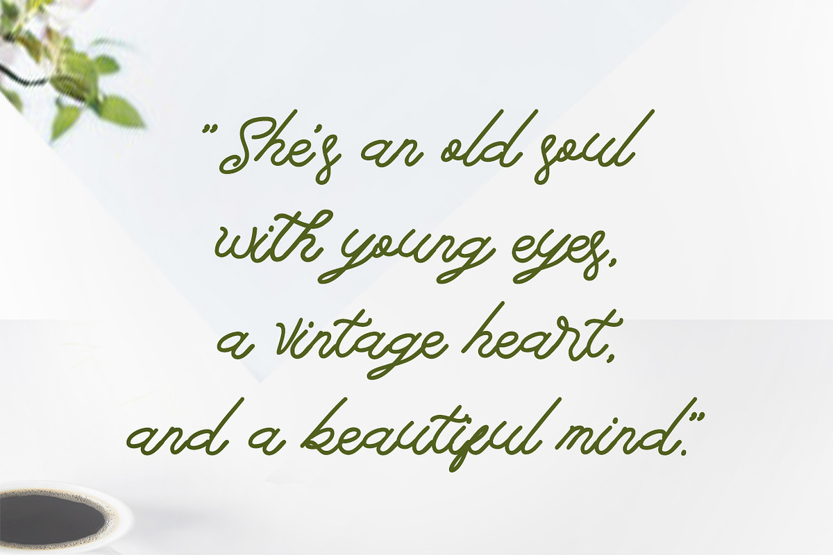 Anthalucya vintages monoline font, preview 8