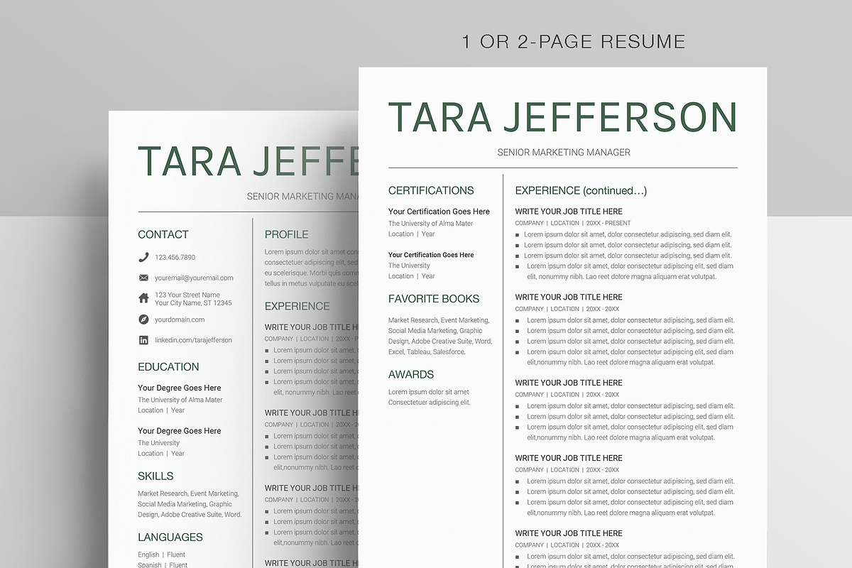 Google Docs Resume Template, a Resume Template by MioDocs (Photo 2 of 7)