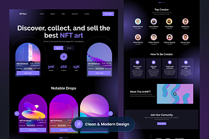 NFT Marketplace Landing Page