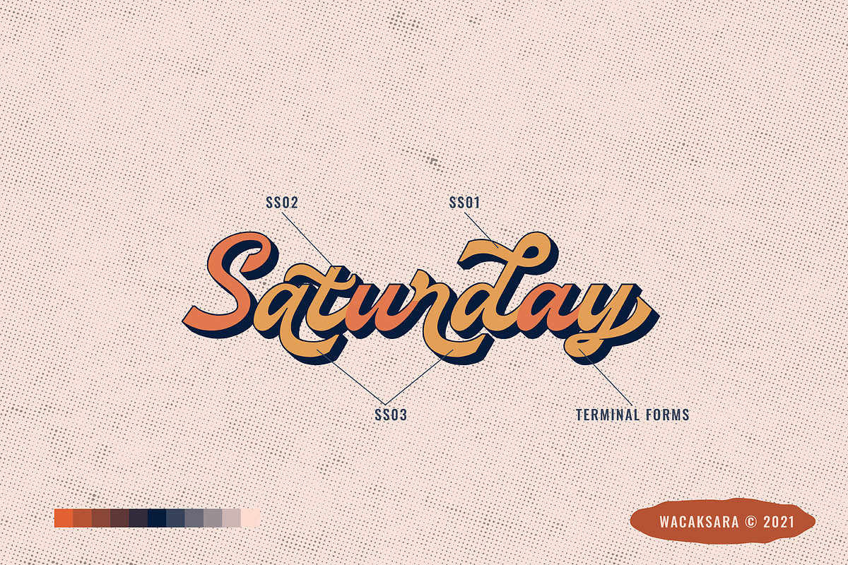 Meritorious Script, a Script Font by Wacaksara Co. (Photo 3 of 8)