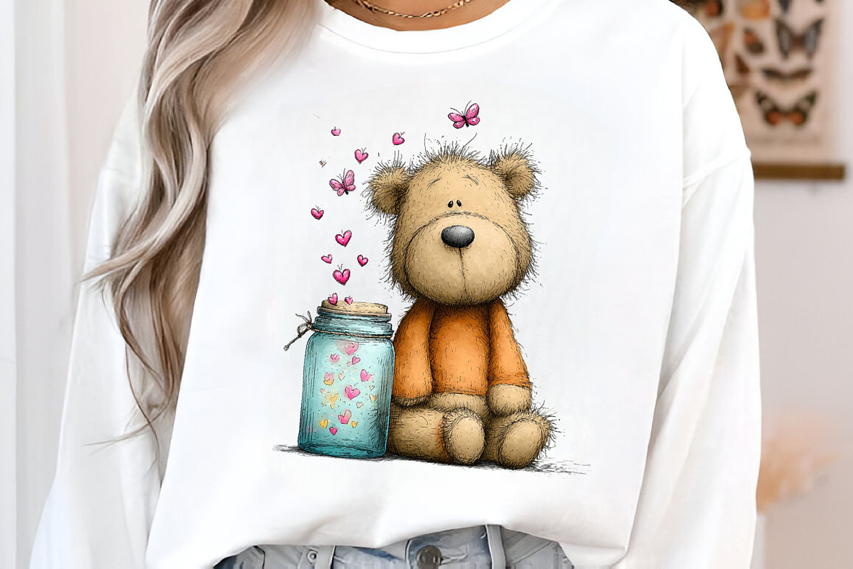 Valentine Teddy Bear Clipart PNG, an Illustration by SinaCreation (Photo 5 of 10)