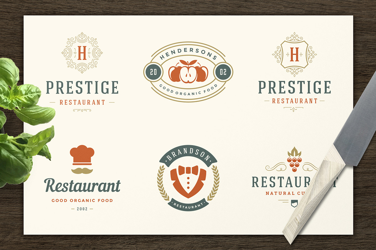 Restaurant Logos & Badges Bundle, a Branding & Logo Template by Vasya Kobelev (Photo 28 of 54)