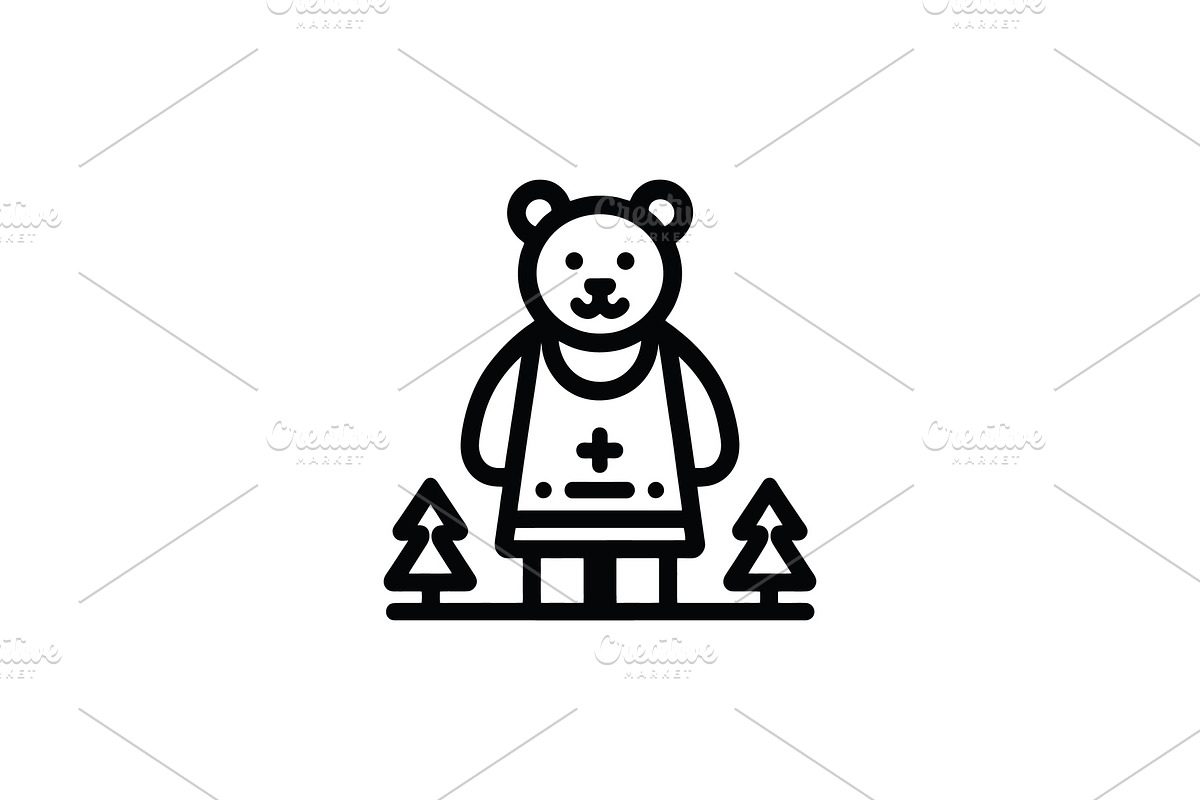 Cute Bear Logo Design, a Branding & Logo Template by Vectorium Studio (Photo 1 of 2)